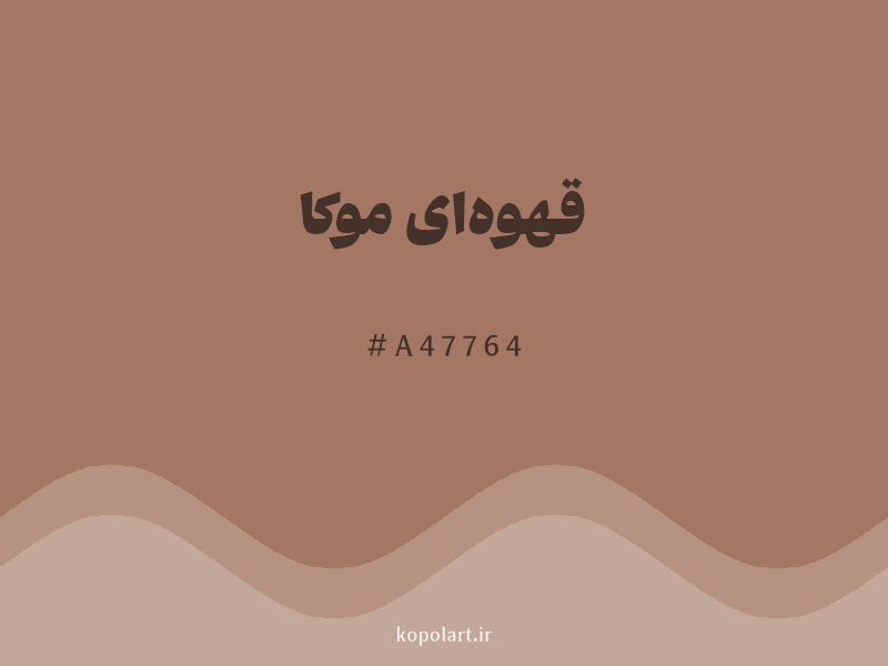 رنگ قهوه‌ای موکا با کد هگزادسیمال A47764