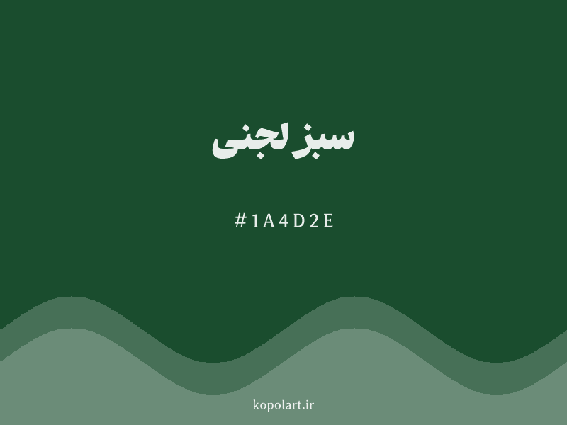 رنگ سبز لجنی با کد هگزادسیمال 1A4D2E