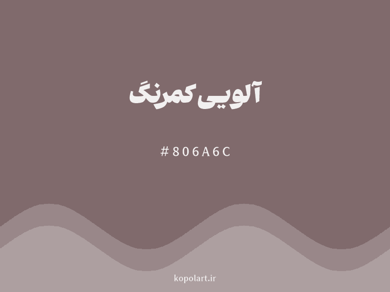 رنگ آلویی کمرنگ با کد هگزادسیمال 806A6C