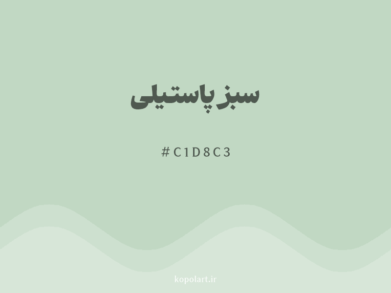 رنگ سبز پاستیلی با کد هگزادسیمال C1D8C3 و نام لاتین Pastel Green Color