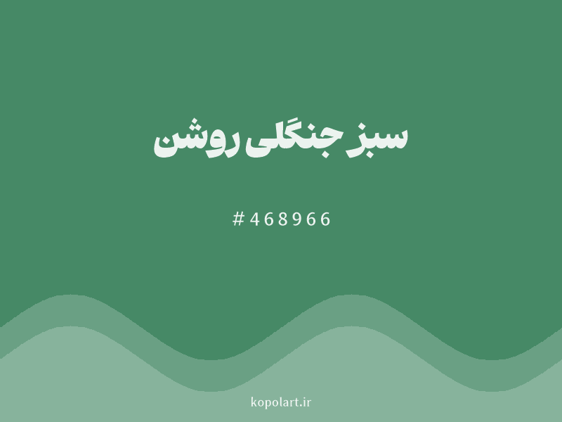 رنگ سبز جنگلی روشن با کد هگزادسیمال 468966 و نام لاتین Light Forest Green Color