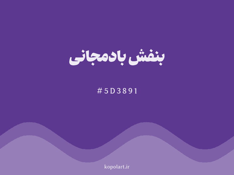 رنگ بنفش بادمجانی با کد هگزادسیمال 5D3891