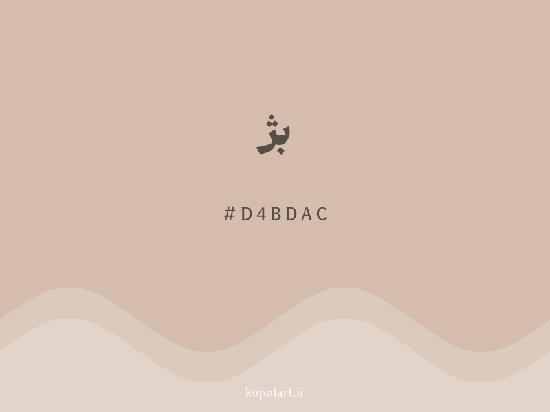رنگ بژ با کد هگزادسیمال D4BDAC و نام لاتین Beige Color