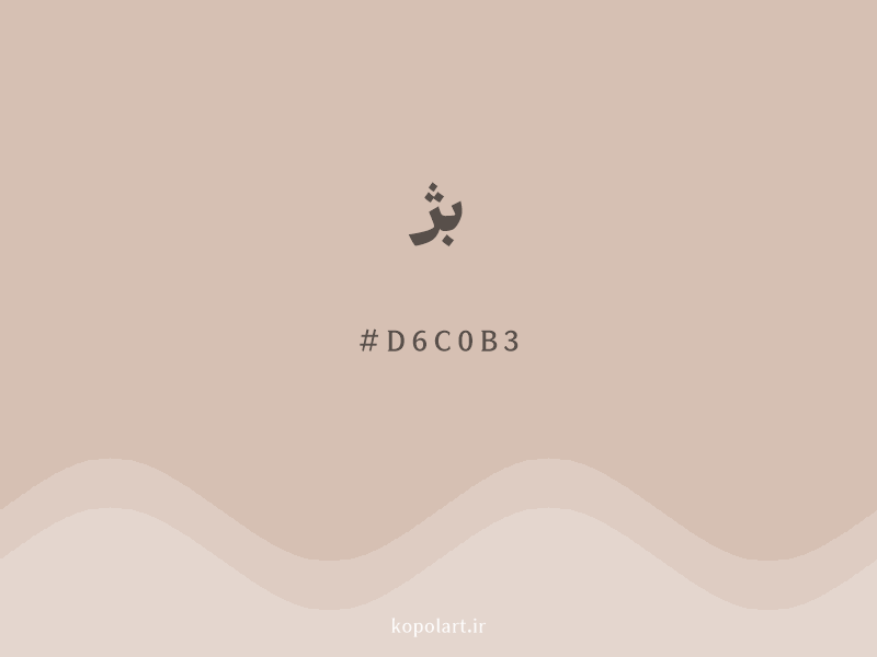 رنگ بژ با کد هگزادسیمال D6C0B3 و نام لاتین Beige Color