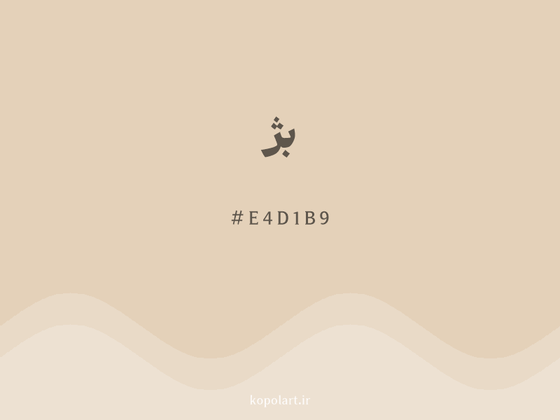 رنگ بژ با کد هگزادسیمال E4D1B9