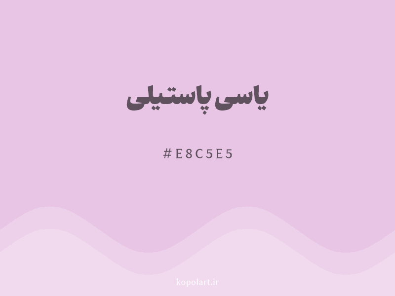 رنگ یاسی پاستیلی با کد هگزادسیمال E8C5E5