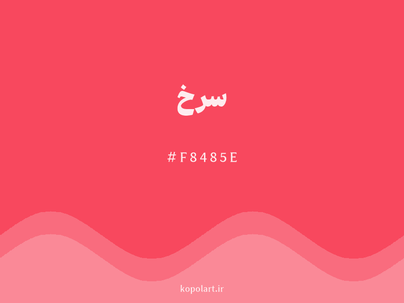 رنگ سرخ با کد هگزادسیمال F8485E