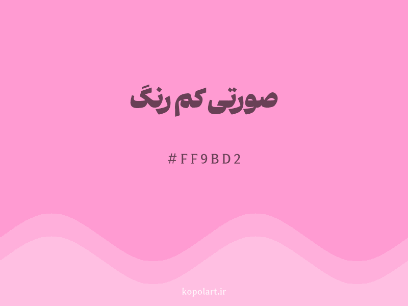 رنگ صورتی کم رنگ با کد هگزادسیمال FF9BD2