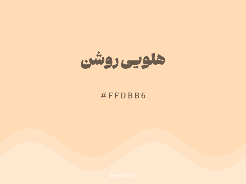 رنگ هلویی روشن با کد هگزادسیمال FFDBB6 و نام لاتین Light Apricot Color