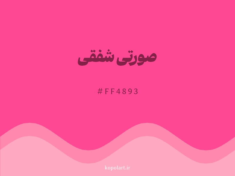 رنگ صورتی شفقی با کد هگزادسیمال FF4893
