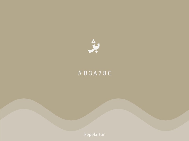 رنگ بژ با کد هگزادسیمال B3A78C