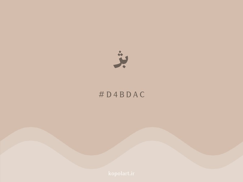 رنگ بژ با کد هگزادسیمال D4BDAC و نام لاتین Beige Color