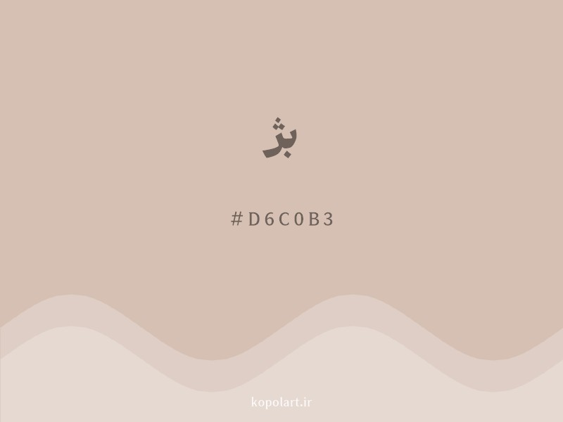 رنگ بژ با کد هگزادسیمال D6C0B3 و نام لاتین Beige Color