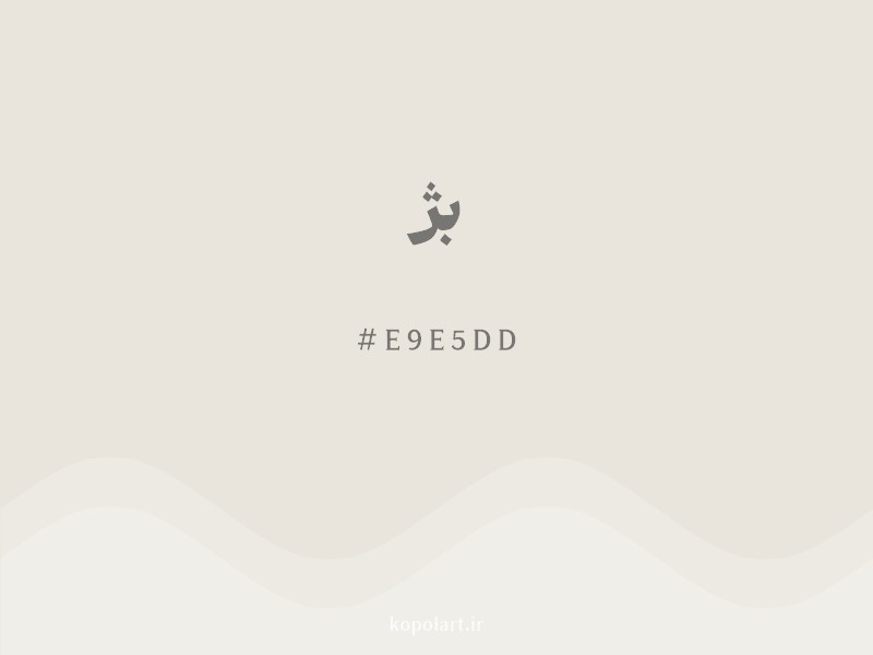 رنگ بژ با کد هگزادسیمال E9E5DD