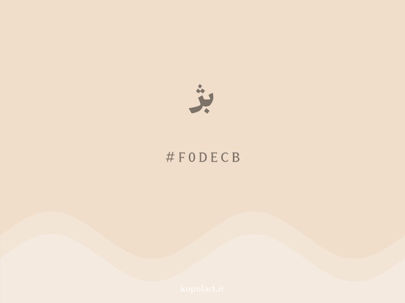 رنگ بژ با کد هگزادسیمال F0DECB و نام لاتین Beige Color