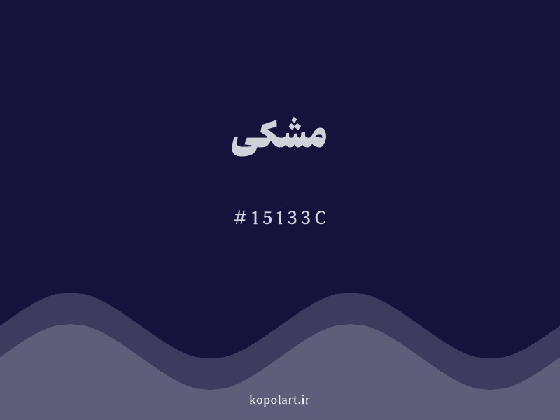 رنگ مشکی با کد هگزادسیمال 15133C و نام لاتین Black Color