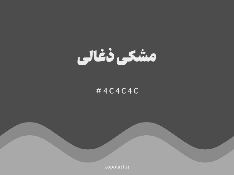 رنگ مشکی ذغالی با کد هگزادسیمال 4C4C4C و نام لاتین Black Color
