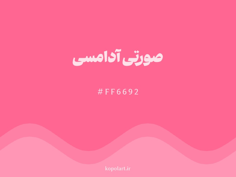 رنگ صورتی آدامسی (Bubblegum Pink Color) با کد هگزادسیمال FF6692