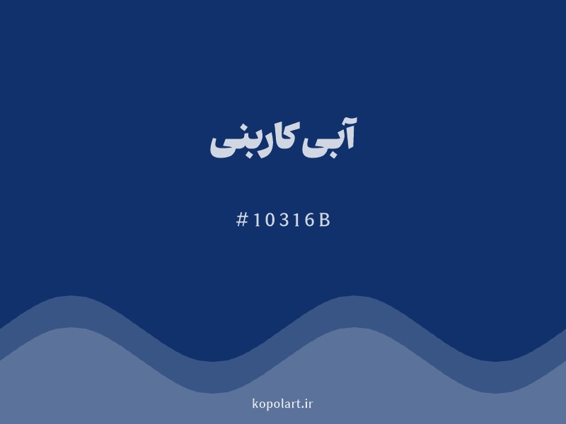 رنگ آبی کاربنی با کد هگزادسیمال 10316B و نام لاتین Carbon Blue Color