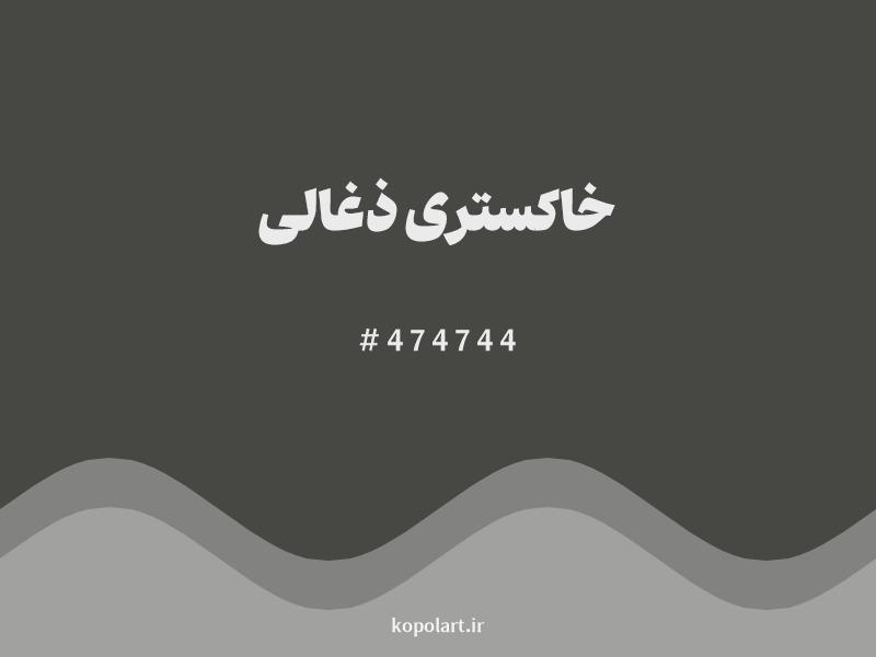رنگ خاکستری ذغالی با کد هگزادسیمال 474744