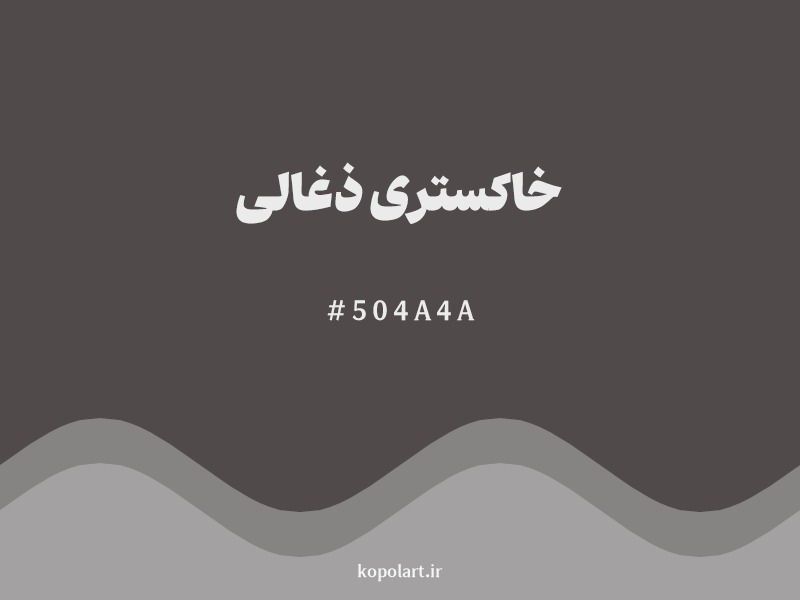 رنگ خاکستری ذغالی (Charcoal Gray) با کد 504A4A