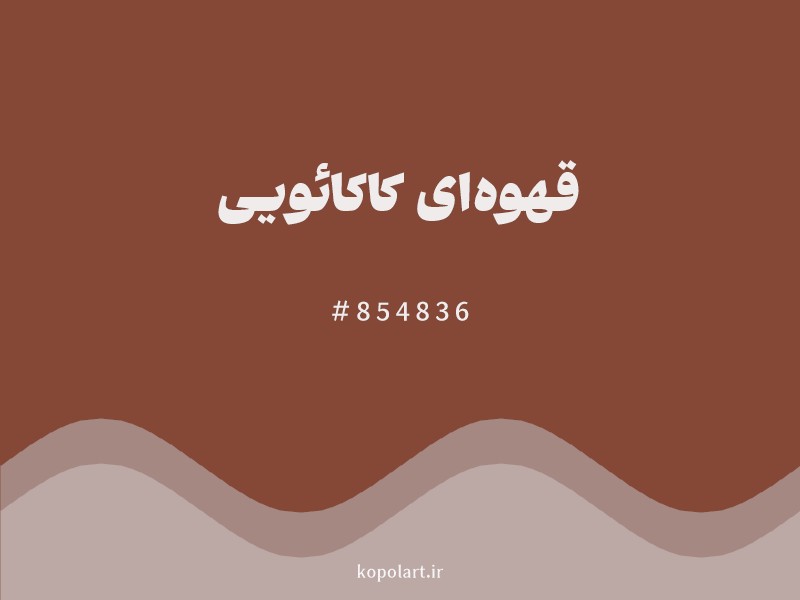 رنگ قهوهای کاکائویی با کد هگزادسیمال 854836