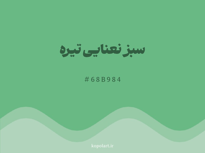 رنگ سبز نعنایی تیره با کد هگزادسیمال 68B984 و نام لاتین Dark Mint Green Color