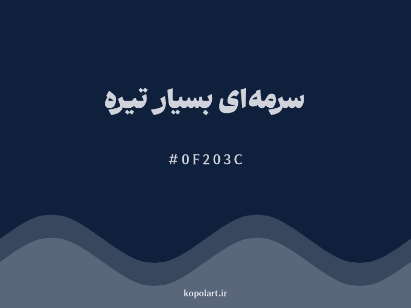 رنگ سرمه‌ای بسیار تیره (Dark Navy Blue Color) با کد هگزادسیمال 0F203C