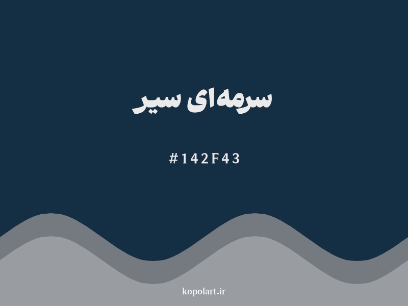 رنگ سرمه‌ای سیر با کد هگزادسیمال 142F43