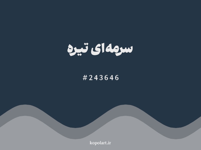 رنگ سرمهای تیره با کد هگزادسیمال 243646