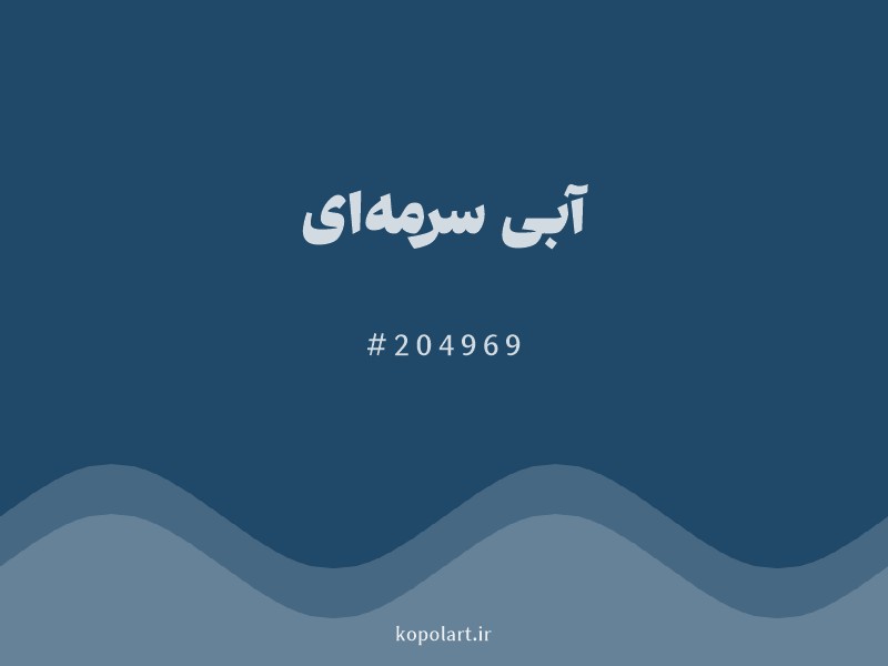 رنگ آبی سرمه‌ای با کد هگزادسیمال 204969 و نام لاتین Dark Navy Color
