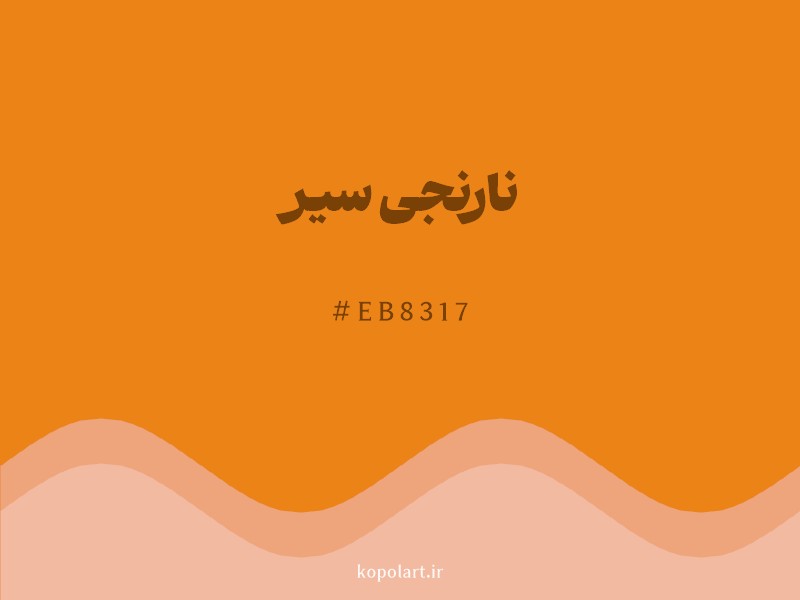 رنگ نارنجی سیر با کد هگزادسیمال EB8317 و نام لاتین Dark Orange Color