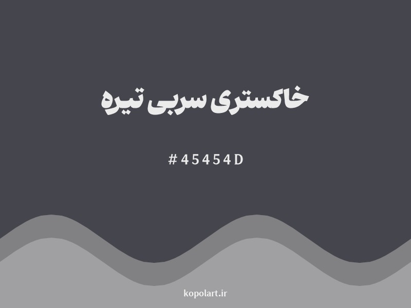 رنگ خاکستری سربی تیره با کد هگزادسیمال 45454D