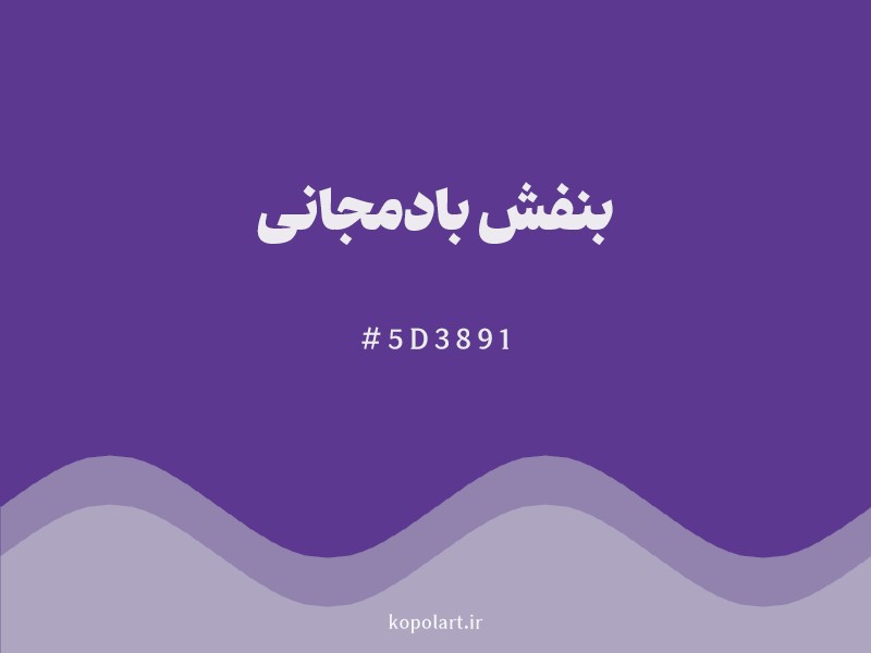 رنگ بنفش بادمجانی با کد هگزادسیمال 5D3891