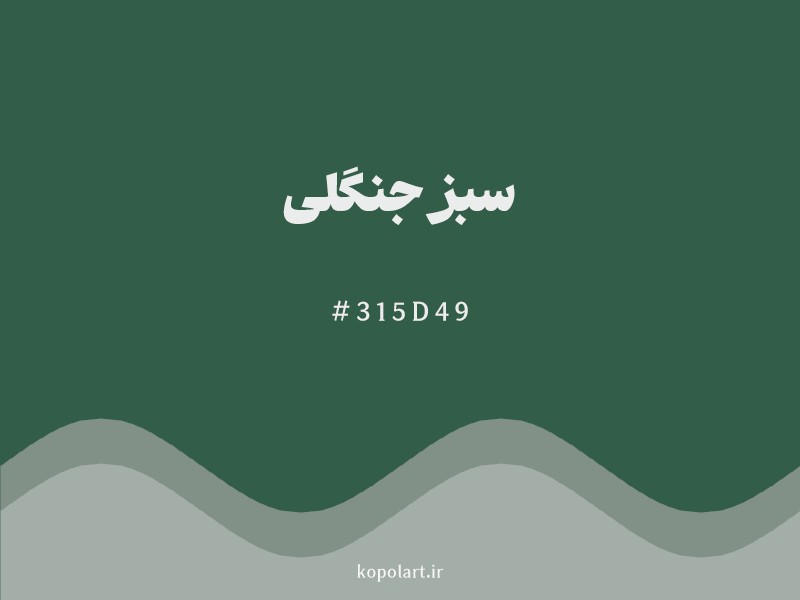رنگ سبز جنگلی با کد هگزادسیمال 315D49