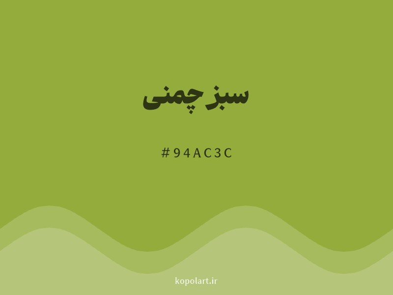 رنگ سبز چمنی با کد هگزادسیمال 94AC3C