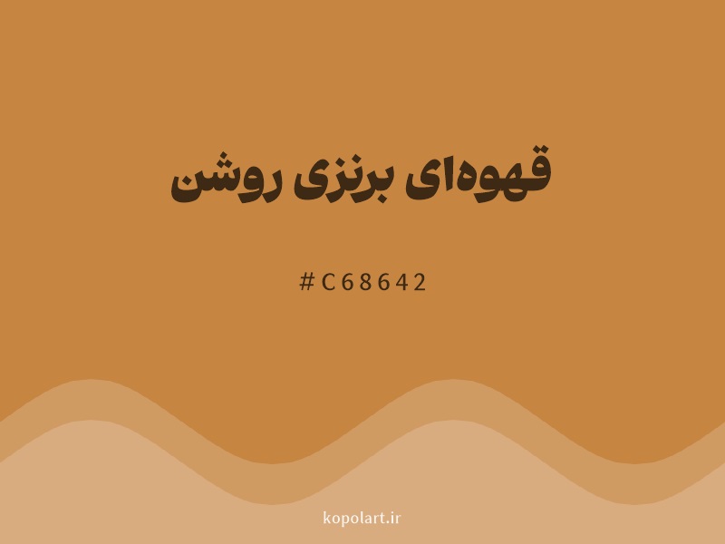 رنگ قهوه‌ای برنزی روشن با کد هگزادسیمال C68642