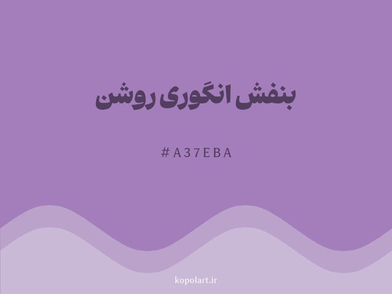 رنگ بنفش انگوری روشن با کد هگزادسیمال A37EBA و نام لاتین Light Grape Purple Color