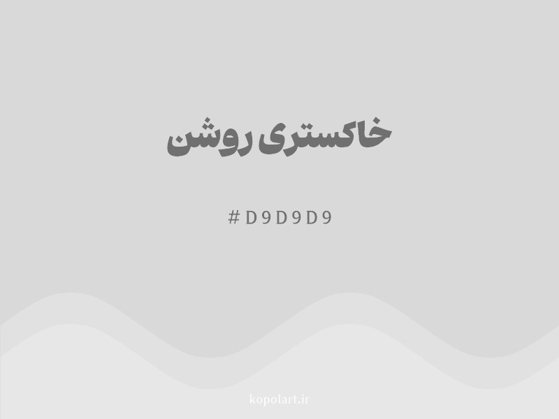 رنگ خاکستری روشن با کد هگزادسیمال D9D9D9
