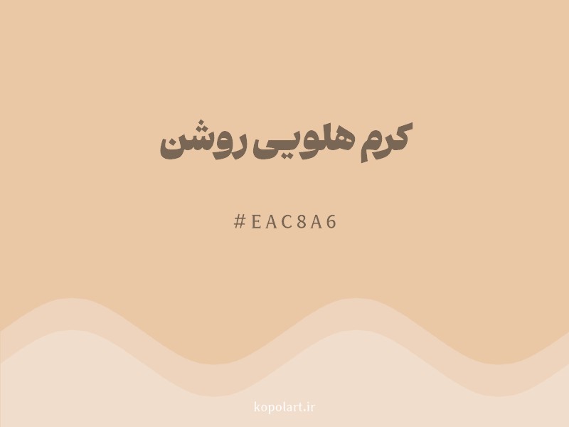 رنگ کرم هلویی روشن با کد هگزادسیمال EAC8A6 و نام لاتین Light Peach Cream Color