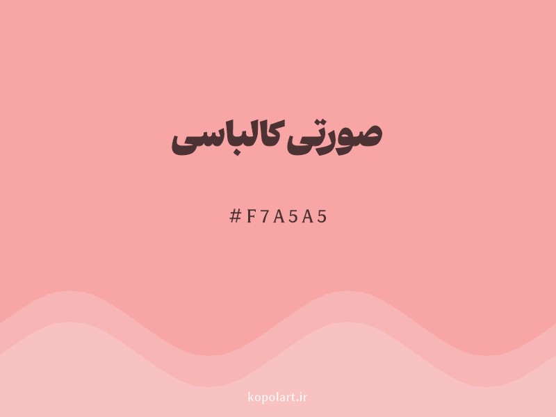 رنگ صورتی کالباسی با کد هگزادسیمال F7A5A5 و نام لاتین Light Salmon Pink Color