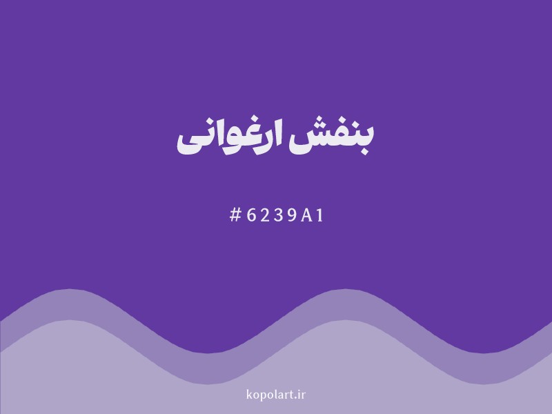 رنگ بنفش ارغوانی با کد هگزادسیمال 6239A1 و نام لاتین Magenta Color