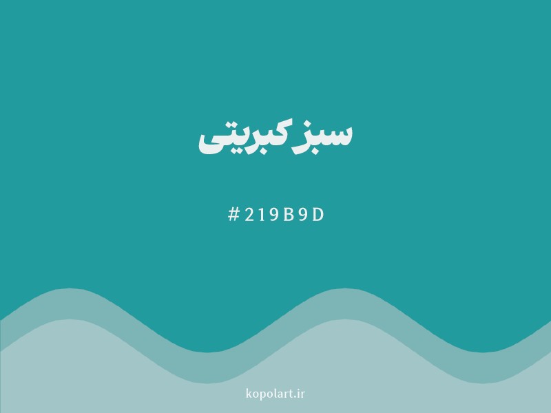 رنگ سبز کبریتی با کد هگزادسیمال 219B9D و نام لاتین Match Green Color
