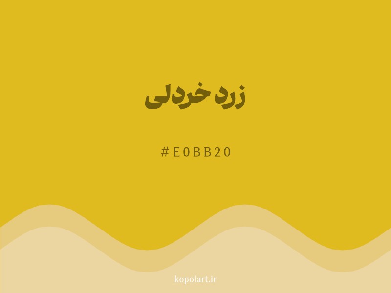 رنگ زرد خردلی با کد هگزادسیمال E0BB20