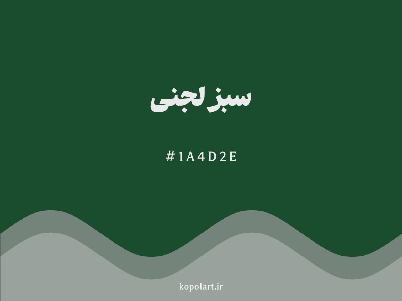 رنگ سبز لجنی با کد هگزادسیمال 1A4D2E