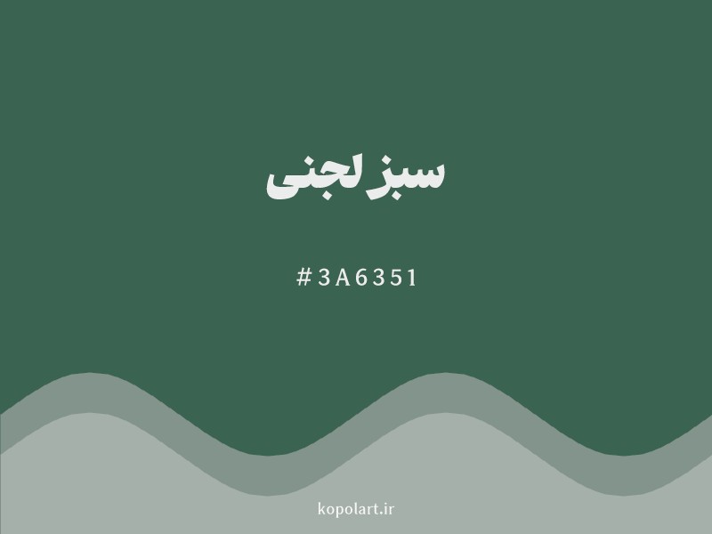 رنگ سبز لجنی با کد هگزادسیمال 3A6351