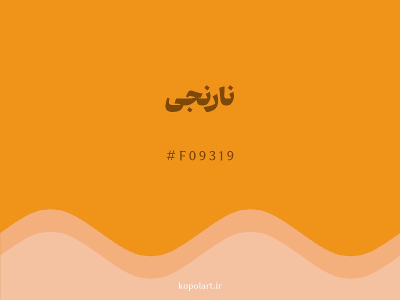 رنگ نارنجی با کد هگزادسیمال F09319 و نام لاتین Orange Color
