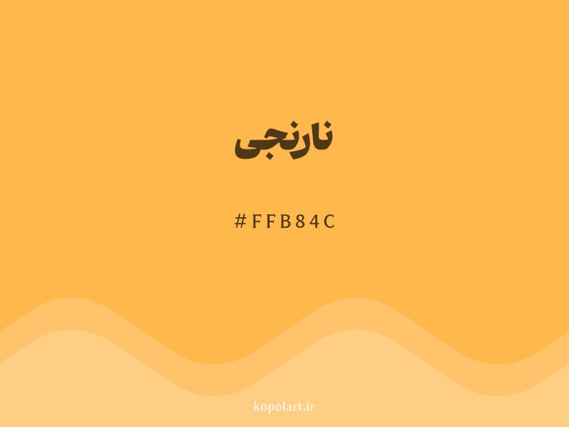 رنگ نارنجی با کد هگزادسیمال FFB84C