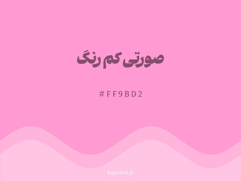 رنگ صورتی کم رنگ با کد هگزادسیمال FF9BD2