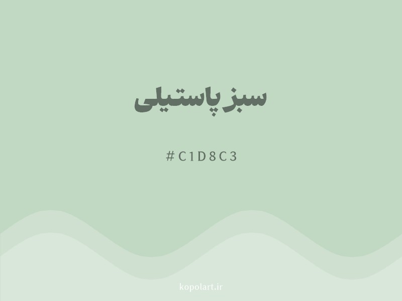 رنگ سبز پاستیلی با کد هگزادسیمال C1D8C3 و نام لاتین Pastel Green Color